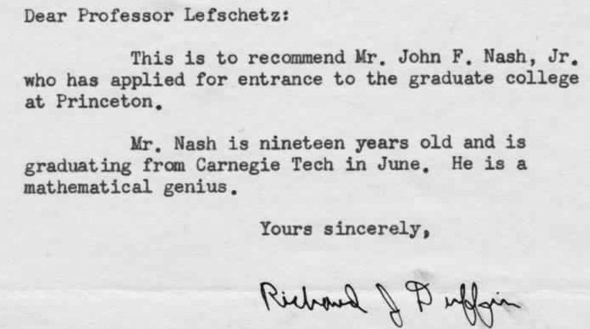 Image result for john nash phd thesis